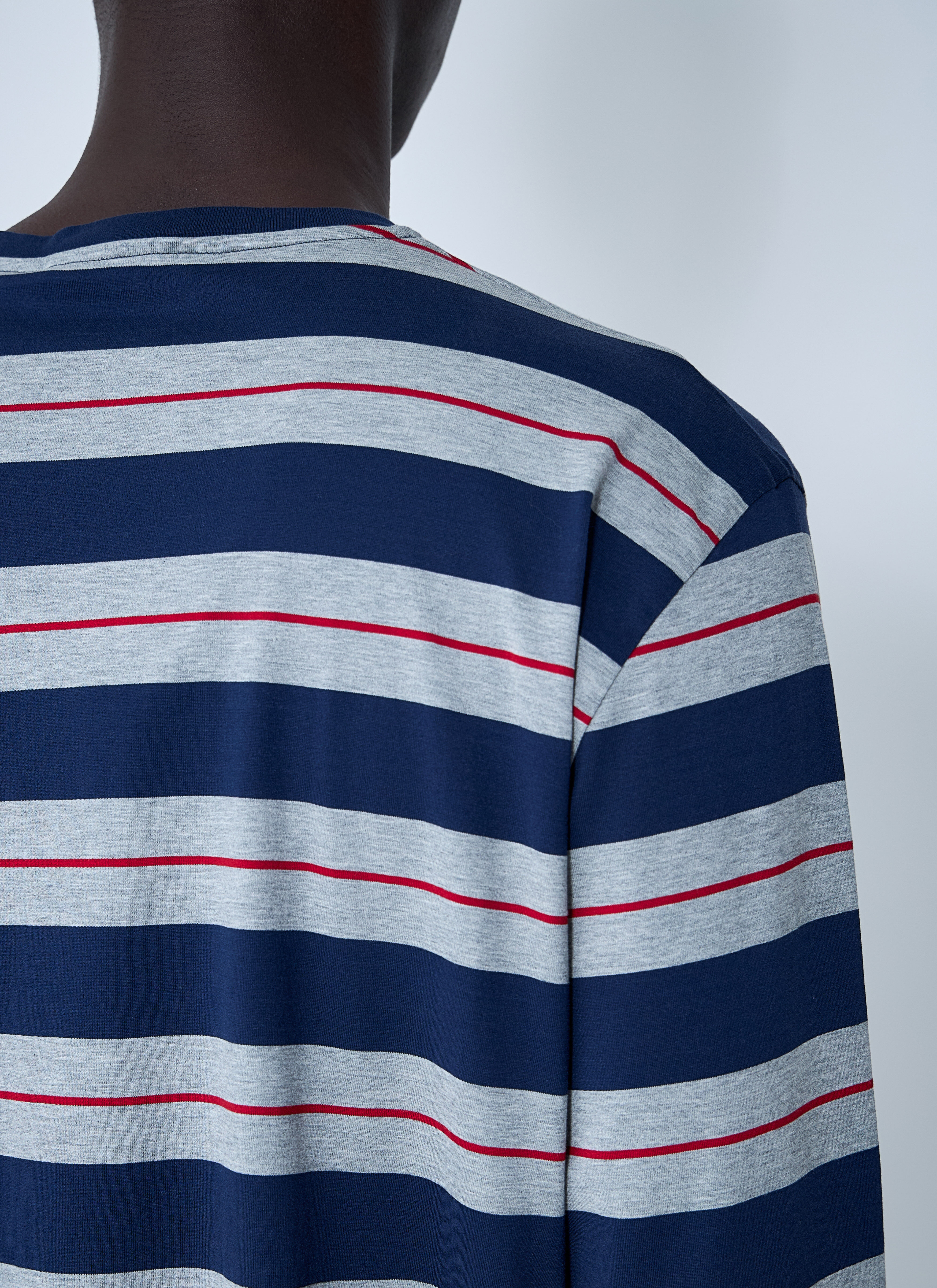 Miu Miu Men's' Logo Motif T-Shirt in Navy | LN-CC®