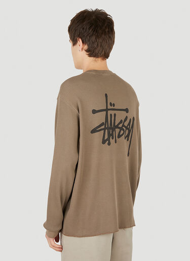 Stüssy O'Dyed Long Sleeve Thermal T-Shirt Brown sts0152013