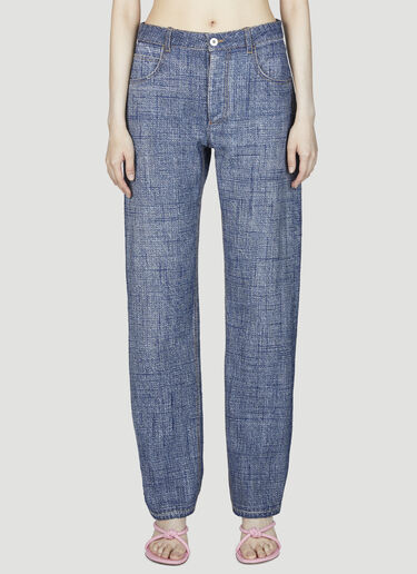 Bottega Veneta Denim Print Pants Blue bov0255001
