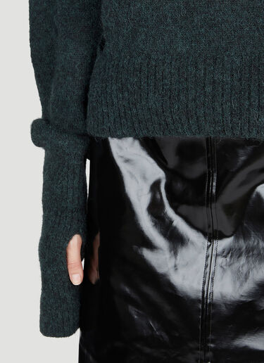 Cut Out Sweater MM6 Maison Margiela Cut Out Sweater Green mmm0253009