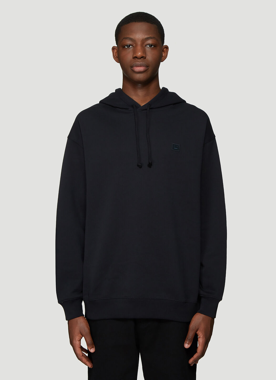 Hooded Oversized Face Patch Sweatshirt