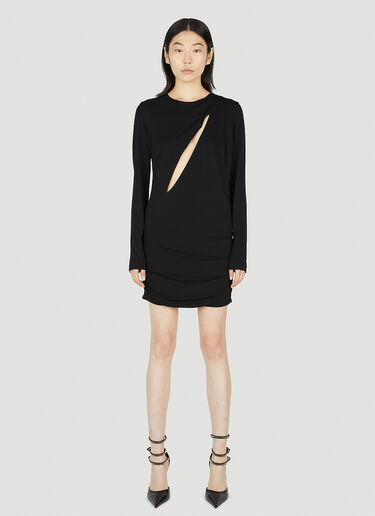 Versace Slashed Mini Dress Black vrs0252006