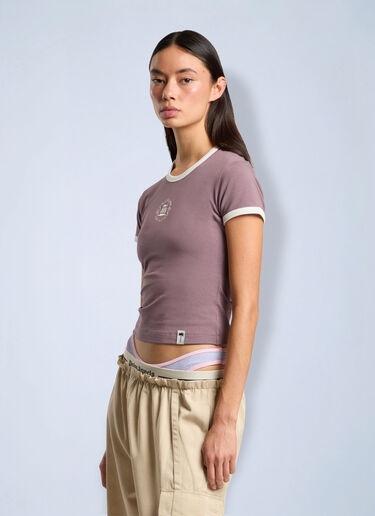 LN-CC® - Palm Angels: Lions Herald Slim T-Shirt - Purple Palm Angels Lions Herald Slim T-Shirt Purple pma0266217