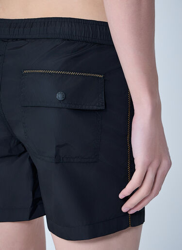 Moncler Elastic Waist Swim Shorts Black mon0164012