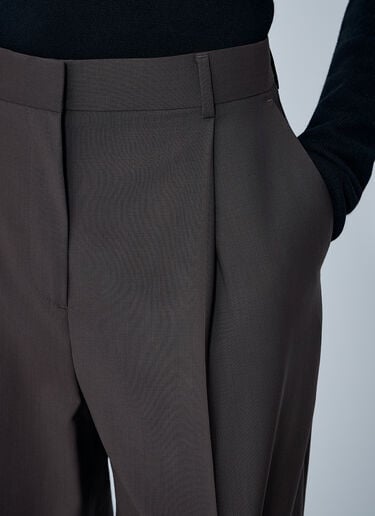 TOTEME Pleated Pants Brown tot0263021