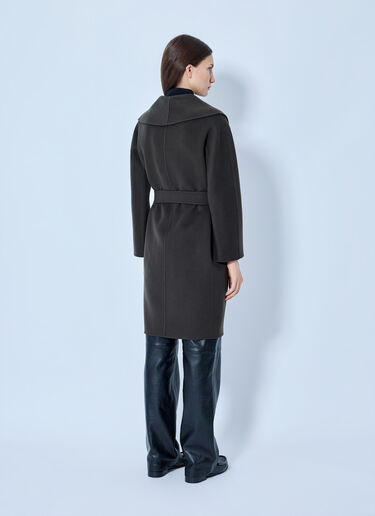 Max Mara Shawl Collar Belted Coat Dark Green max0265227