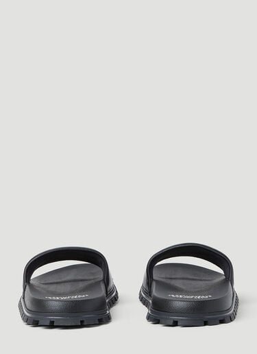Marc Jacobs Embossed Logo Leather Slides Black mcj0251017