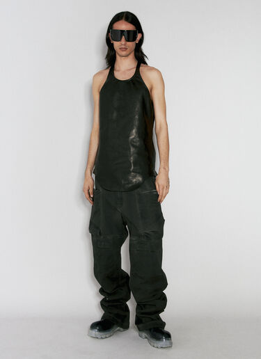 Rick Owens レザータンクトップ  ブラック ric0156007