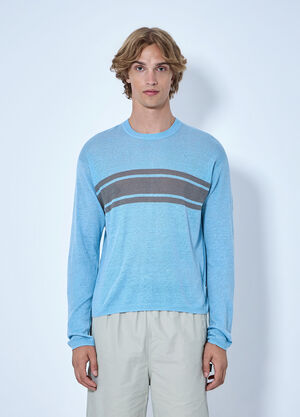Stüssy Striped Crewneck Sweater Blue sts0166075