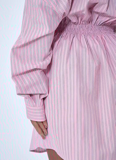 Miu Miu Striped Poplin Dress Pink miu0263001