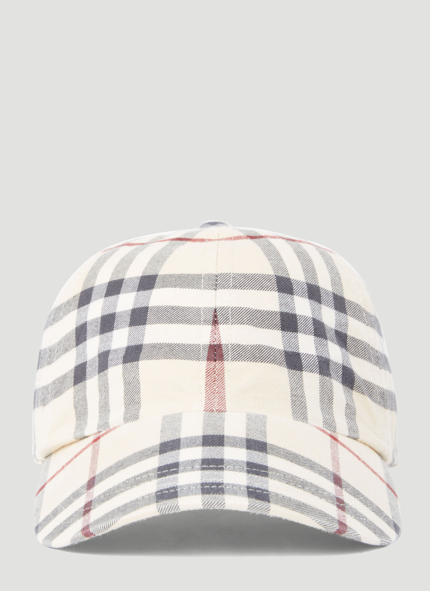 Shop Burberry Archive Check Baseball Cap In Beige