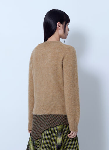 LN-CC® - GANNI: Brushed Alpaca Teddy Sweater - Camel GANNI Brushed Alpaca Teddy Sweater Camel gan0266032