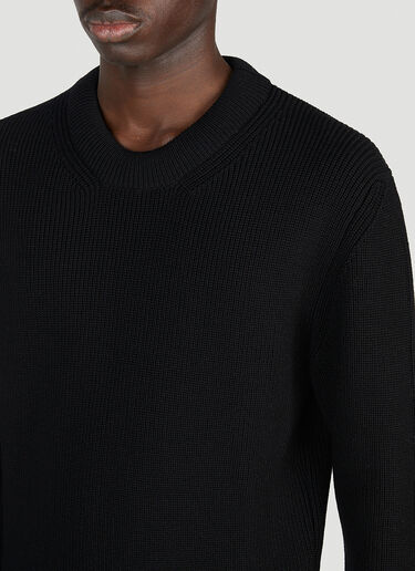 Maison Margiela Ribbed Pullover Sweater Black mla0151019