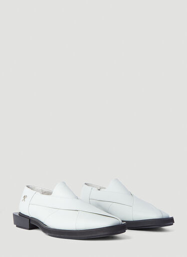 GmbH Chappal Faux-Leather Slip-Ons White gmb0144003