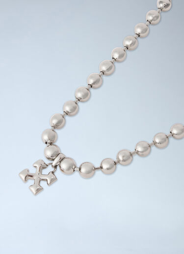 Arrow Ballchain Necklace Off-White Arrow Ballchain Necklace Silver ofw0162014