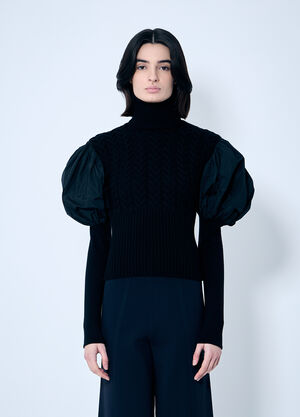 The Row Balloon Sleeve Knit Top Grey row0260037