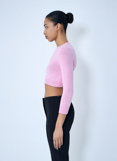 Jil Sander Cropped Knit Sweater Pink jil0264035