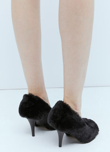 Stella McCartney Ryder Faux Fur High Heels Black stm0254011