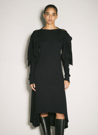 Kiko Kostadinov Circle 平纹针织连衣裙 黑色 kko0258006