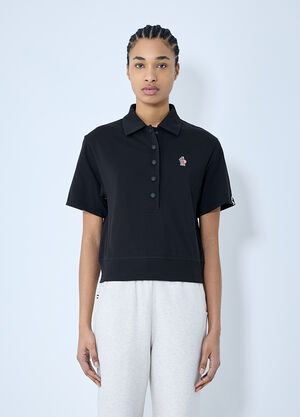 Moncler Grenoble Logo Motif Polo Shirt Black mog0259005
