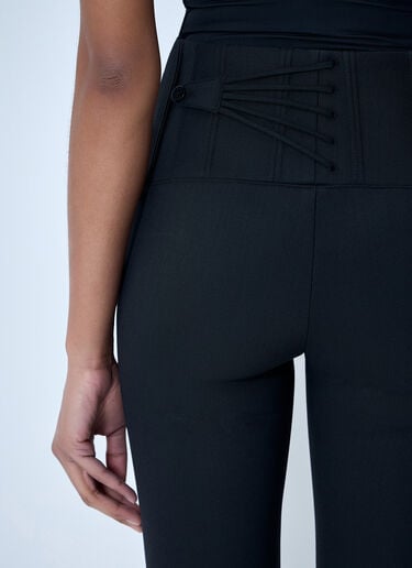 Jacquemus High-Waisted Buttoned Cycling Pants Black jac0264016