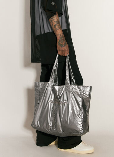 Rick Owens x Champion Logo Embroidery Tote Bag Silver roc0157007