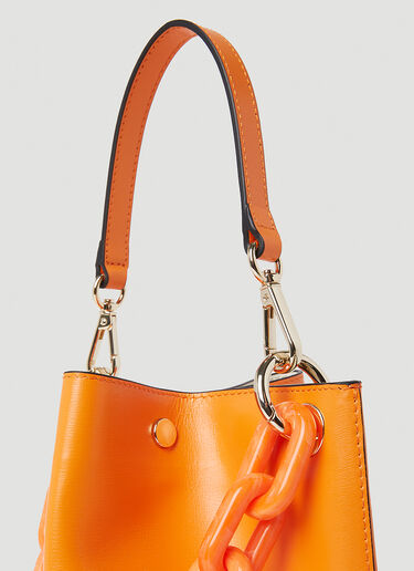 GANNI Banner Diamond Small Bucket Bag Orange gan0252043