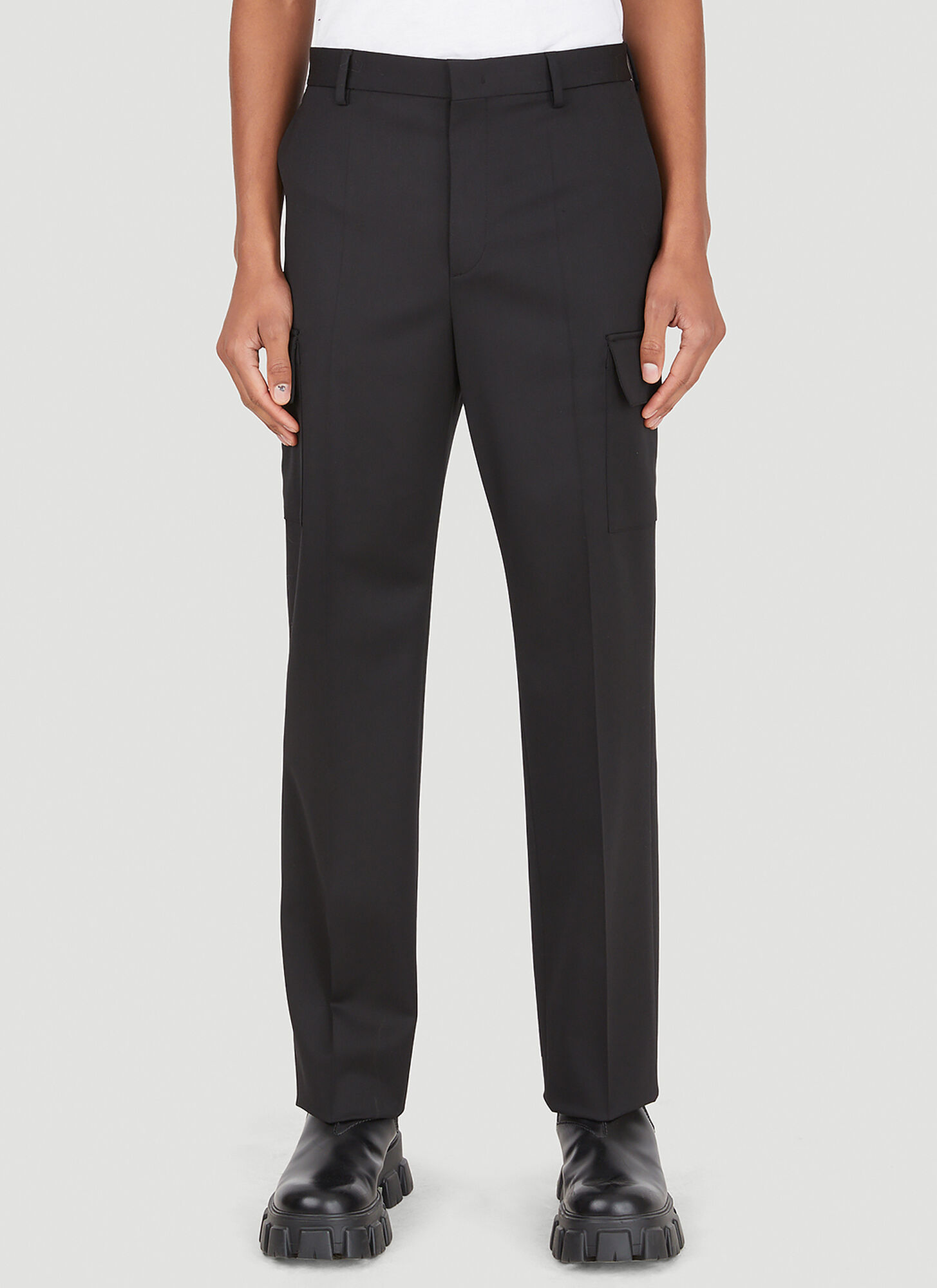 Shop Valentino Tailored Pants In Black