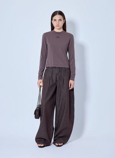 LN-CC® - Jacquemus: Gros Grain Short-Sleeve T-Shirt - Purple Jacquemus Gros Grain Short-Sleeve T-Shirt Purple jac0266020