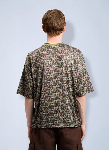 LN-CC® - Palm Angels: Camo Allover Palm Sport T-Shirt - Green Palm Angels Camo Allover Palm Sport T-Shirt Green pma0164168
