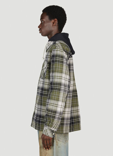 Check Motif Hooded Jacket Acne Studios Check Motif Hooded Jacket Dark Green acn0153061