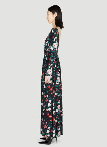 Rabanne Floral Dress Black pac0252051