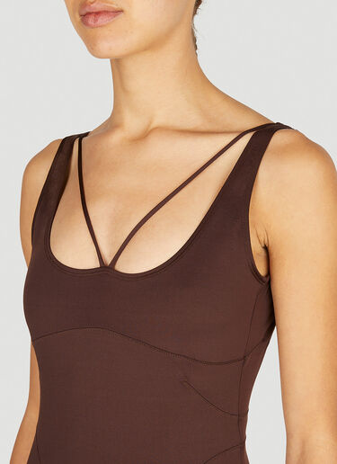 Jacquemus Le Maillot Signature Swimsuit Brown jac0251054
