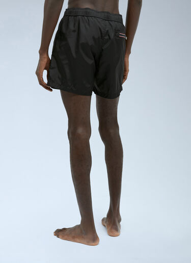 LN-CC® - Moncler: Logo Patch Swim Shorts - Black Moncler Logo Patch Swim Shorts Black mon0155017