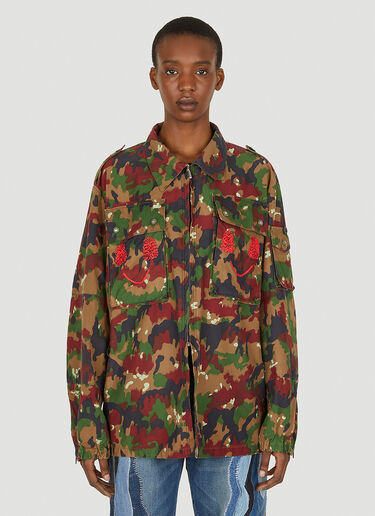 DRx FARMAxY FOR LN-CC Embroidered Military Jacket Green drx0348002