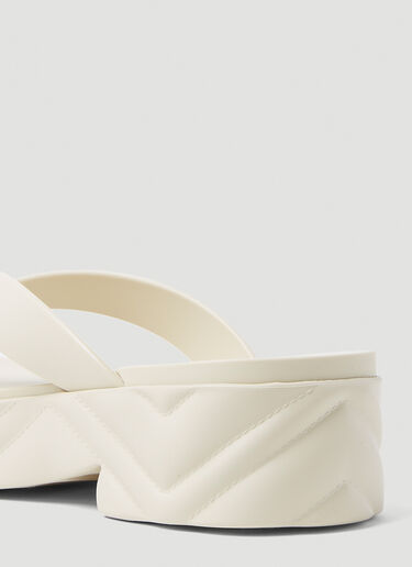 Gucci Thong Platform Sandals White guc0253113