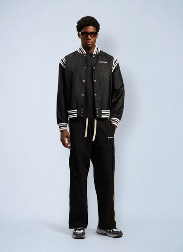 Monogram Jacquard Bomber Jacket Palm Angels Monogram Jacquard Bomber Jacket Black pma0162026
