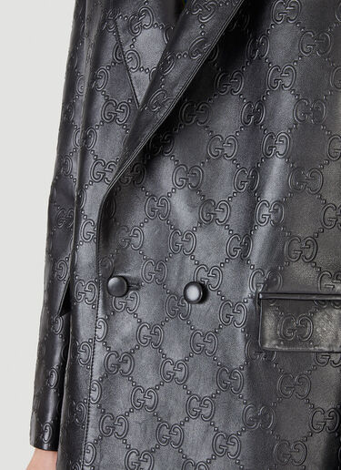 Gucci Aria GG Embossed Blazer Black guc0147039