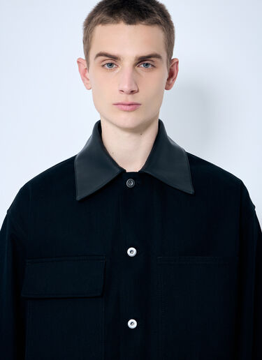 Jil Sander Cotton Twill Jacket Black jil0159008
