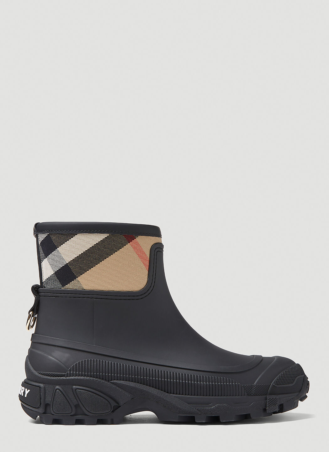 Burberry check panel sale rain boots
