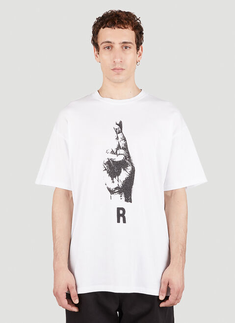 Raf Simons x Fred Perry グラフィックプリントTシャツ ホワイト rsf0152005