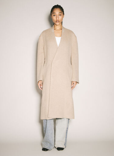 MM6 Maison Margiela Wraparound Belted Coat Beige mmm0257001