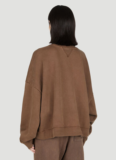 Entire Studios Boxy Crewneck Sweatshirt Brown ent0353005