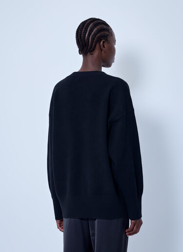 LN-CC® - RÓHE: Classic V-Neck Jumper - Black RÓHE Classic V-Neck Jumper Black roe0266012