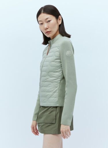 Moncler 衬垫拉链开衫 绿色 mon0256027