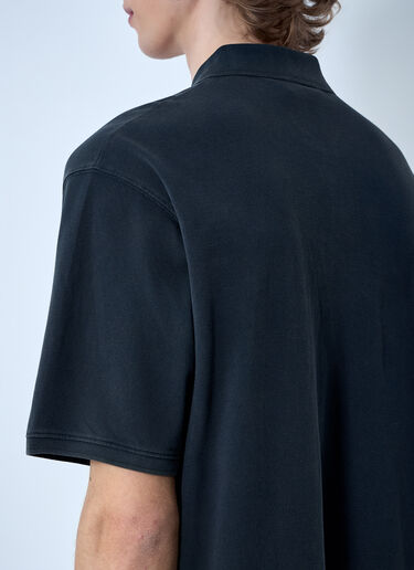 Piqué Polo Shirt Acne Studios Piqué Polo Shirt Black acn0164043