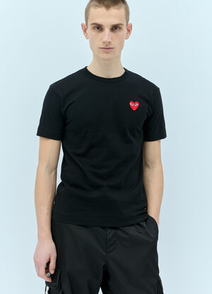 Comme Des Garçons PLAY Logo Patch T-Shirt Black cpl0356001