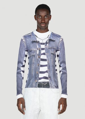 Y/Project Trompe L'Oeil Jacket Top Light Blue ypr0153015