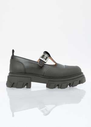 Chloé Cleated Mary-Jane Shoes Black chl0259030