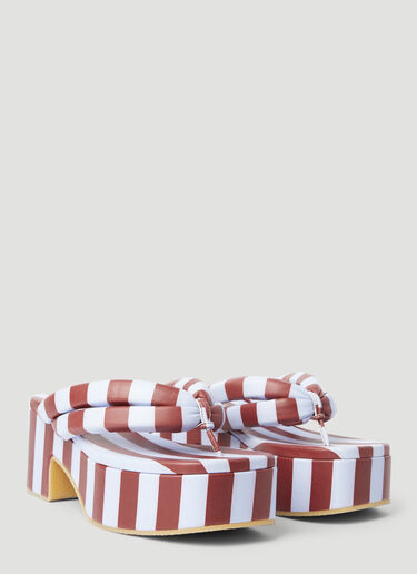 Dries Van Noten Striped Platform Sandals Red dvn0255005